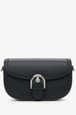Schwarze Damen-Satteltasche aus echtem Leder Estro ER00115771.