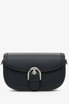 Schwarze Damen-Satteltasche aus echtem Leder Estro ER00115771.