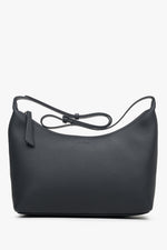 Schwarze Damen-Schultertasche aus echtem Leder Estro ER00113901.