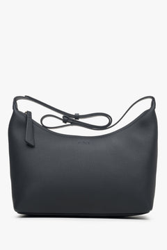 Schwarze Damen-Schultertasche aus echtem Leder Estro ER00113901.