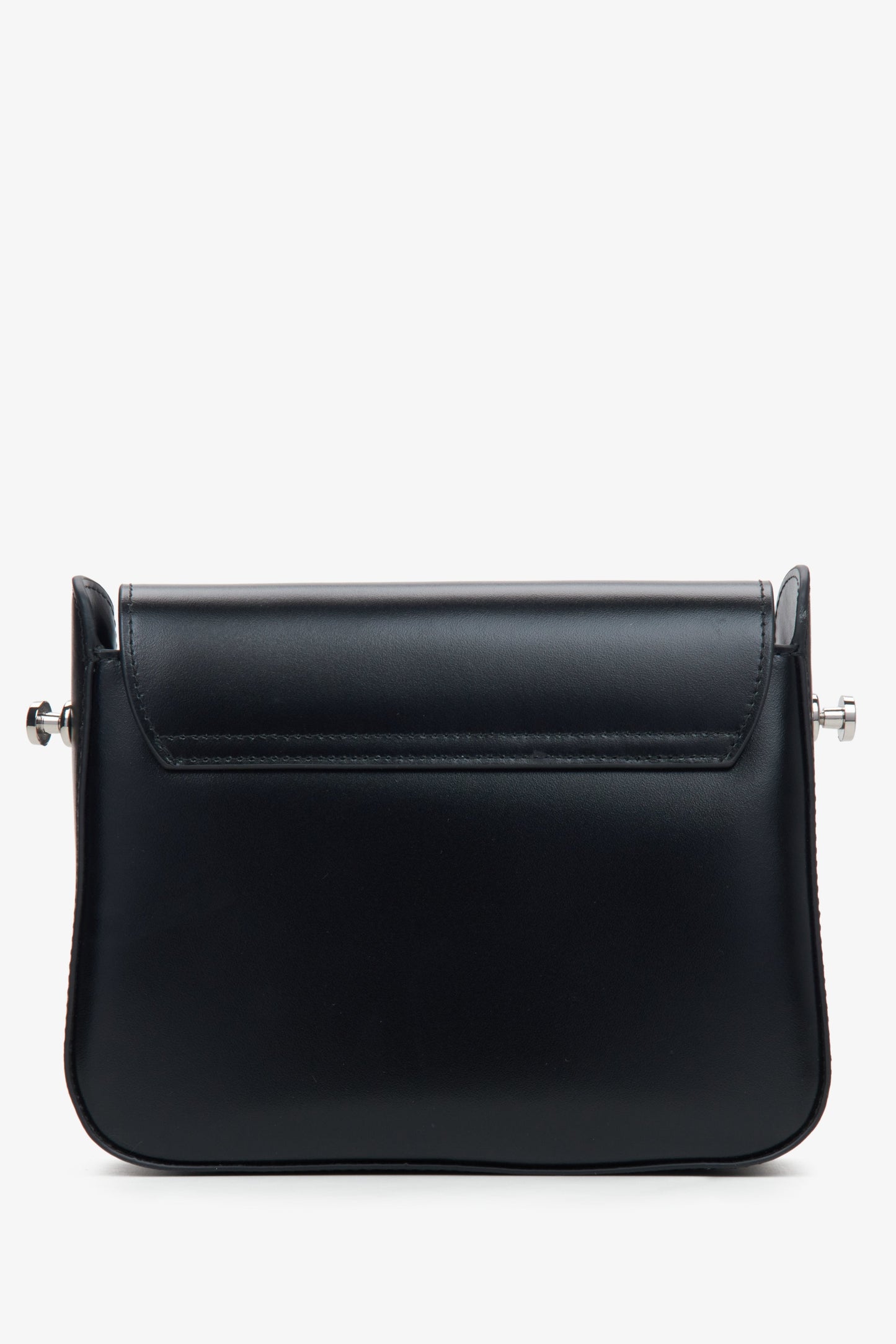 Schwarze Ledertasche Estro – Rückseite.