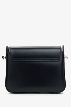 Schwarze Ledertasche Estro – Rückseite.