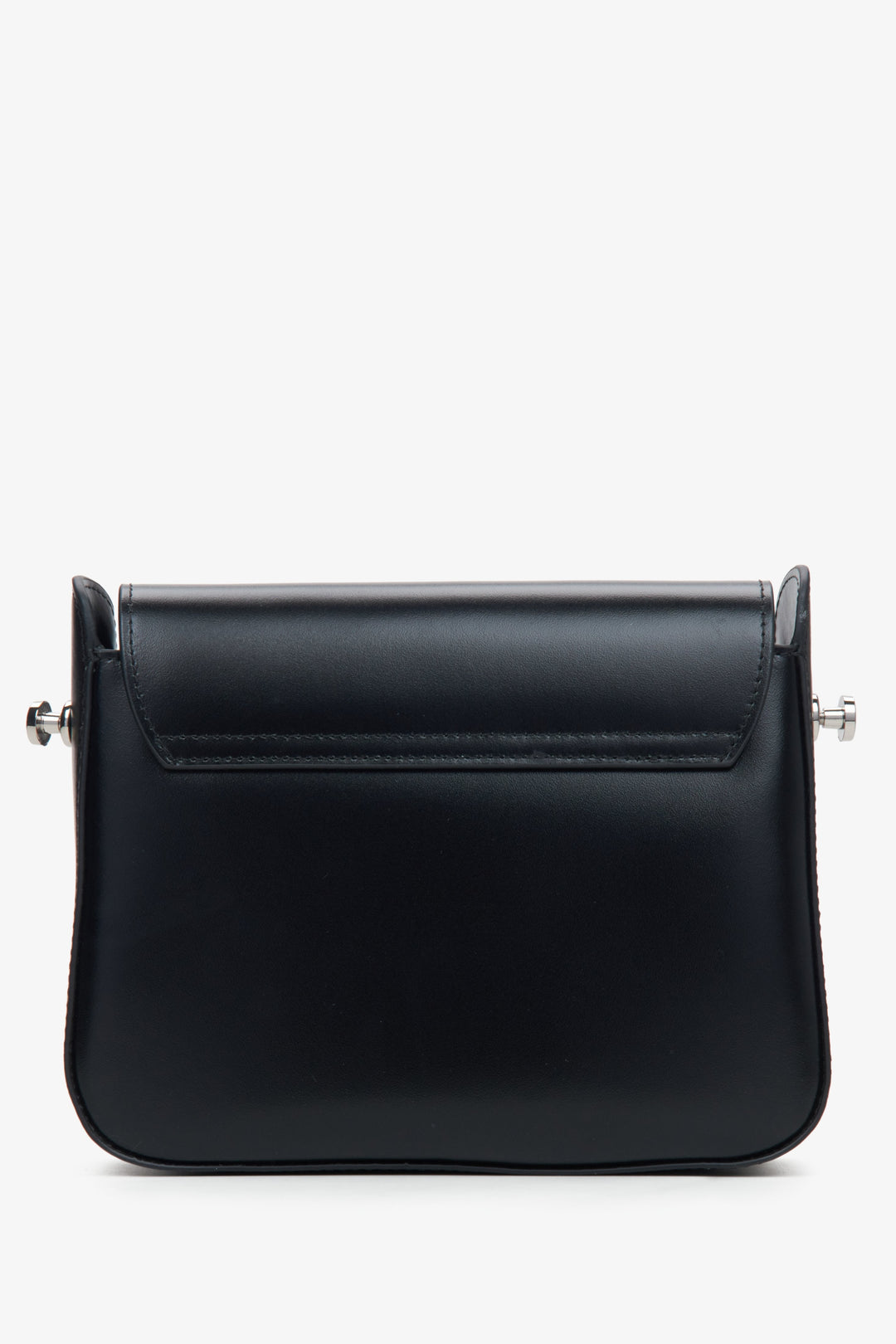 Schwarze Ledertasche Estro – Rückseite.