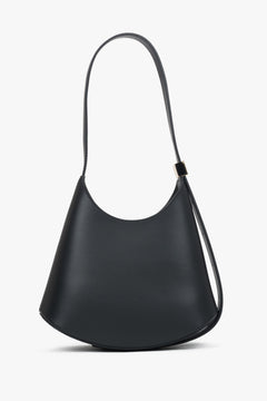 Rückwärtige Ansicht der stilvollen Ledertasche mit dem verstellbaren Schulterriemen