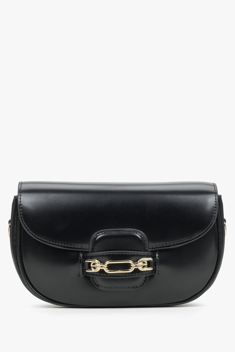 Schwarze Damen-Schultertasche mit verstellbarem Trageriemen Estro ER00115959.