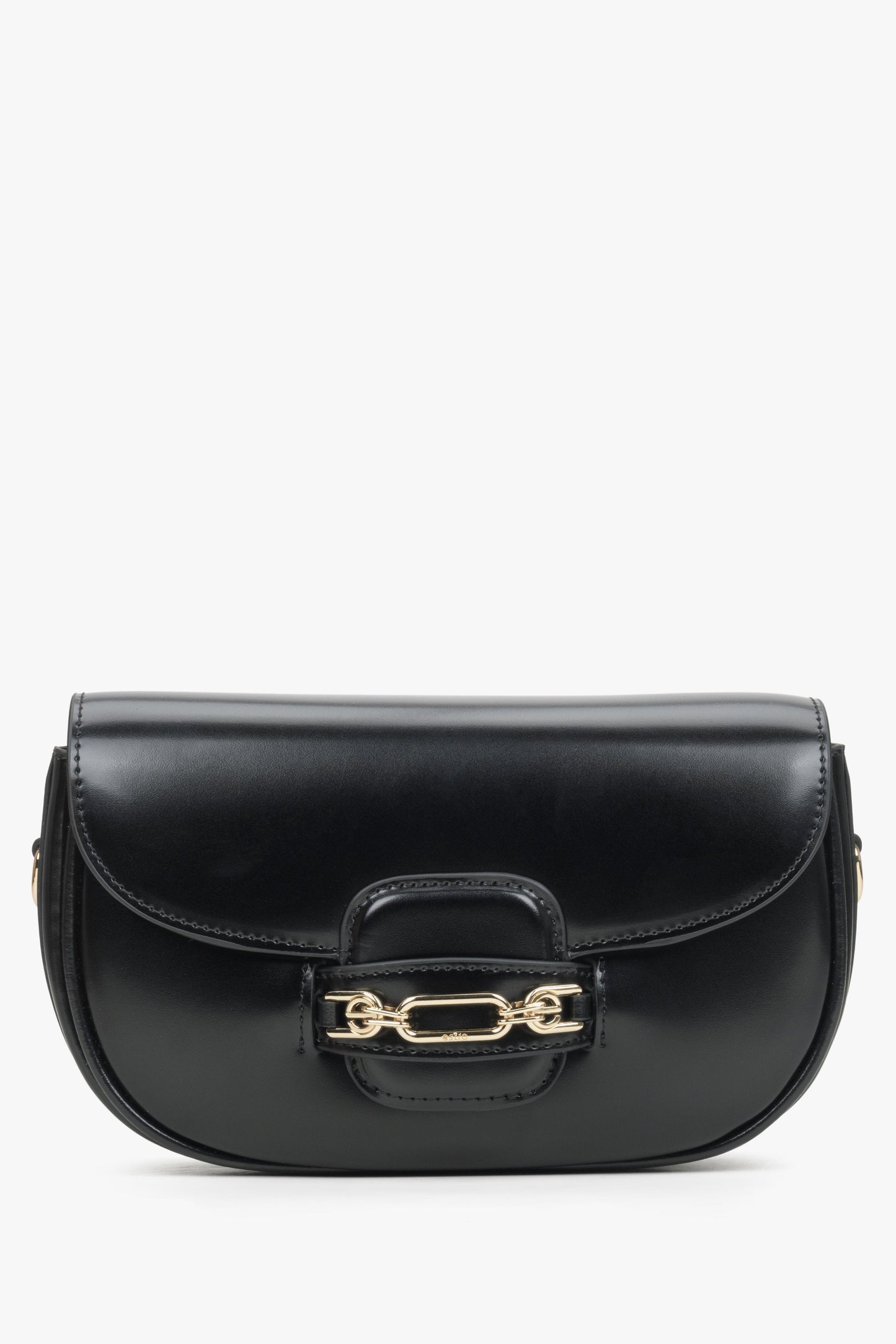 Schwarze Damen-Schultertasche mit verstellbarem Trageriemen Estro ER00115959.