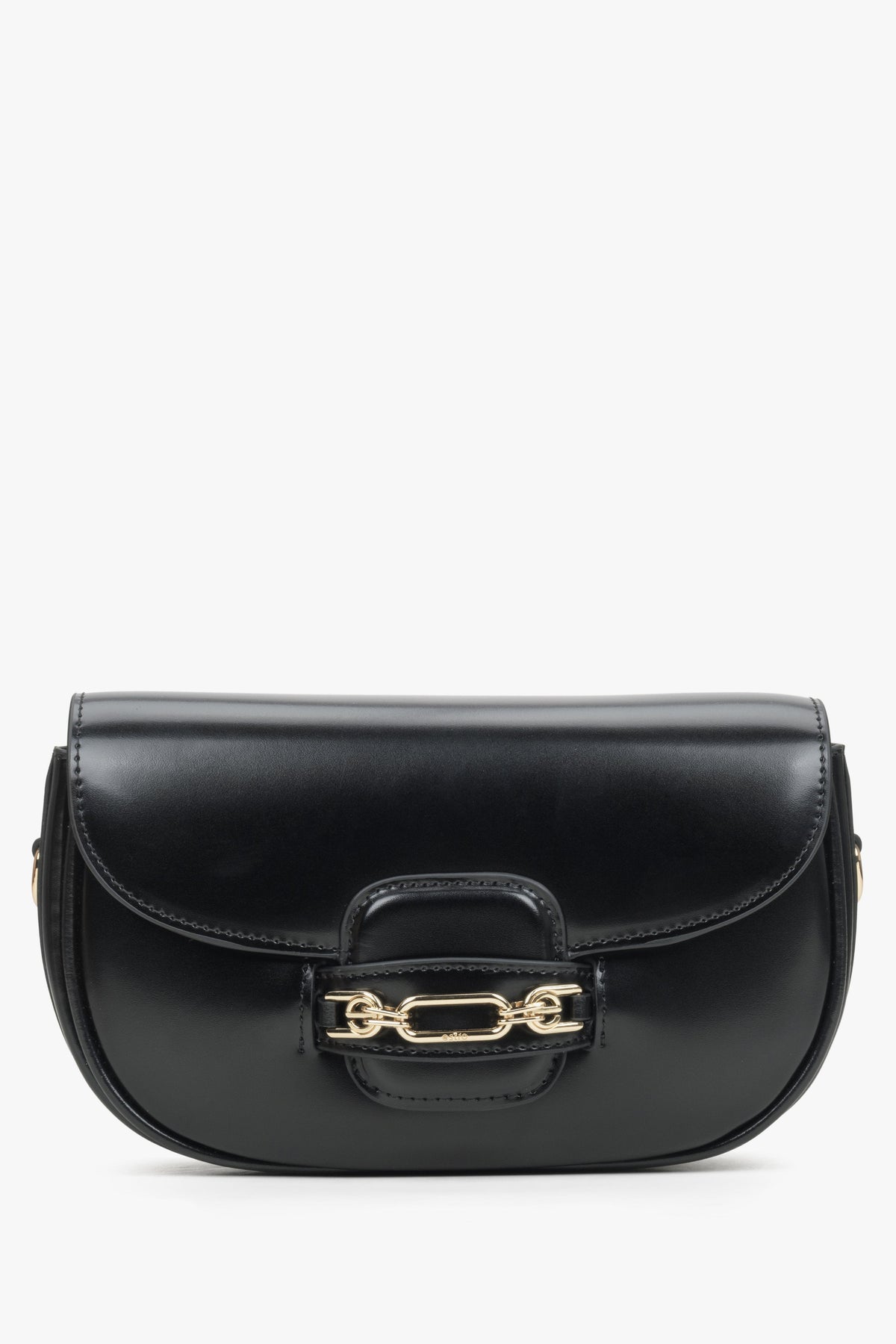 Schwarze Damen-Schultertasche mit verstellbarem Trageriemen Estro ER00115959.