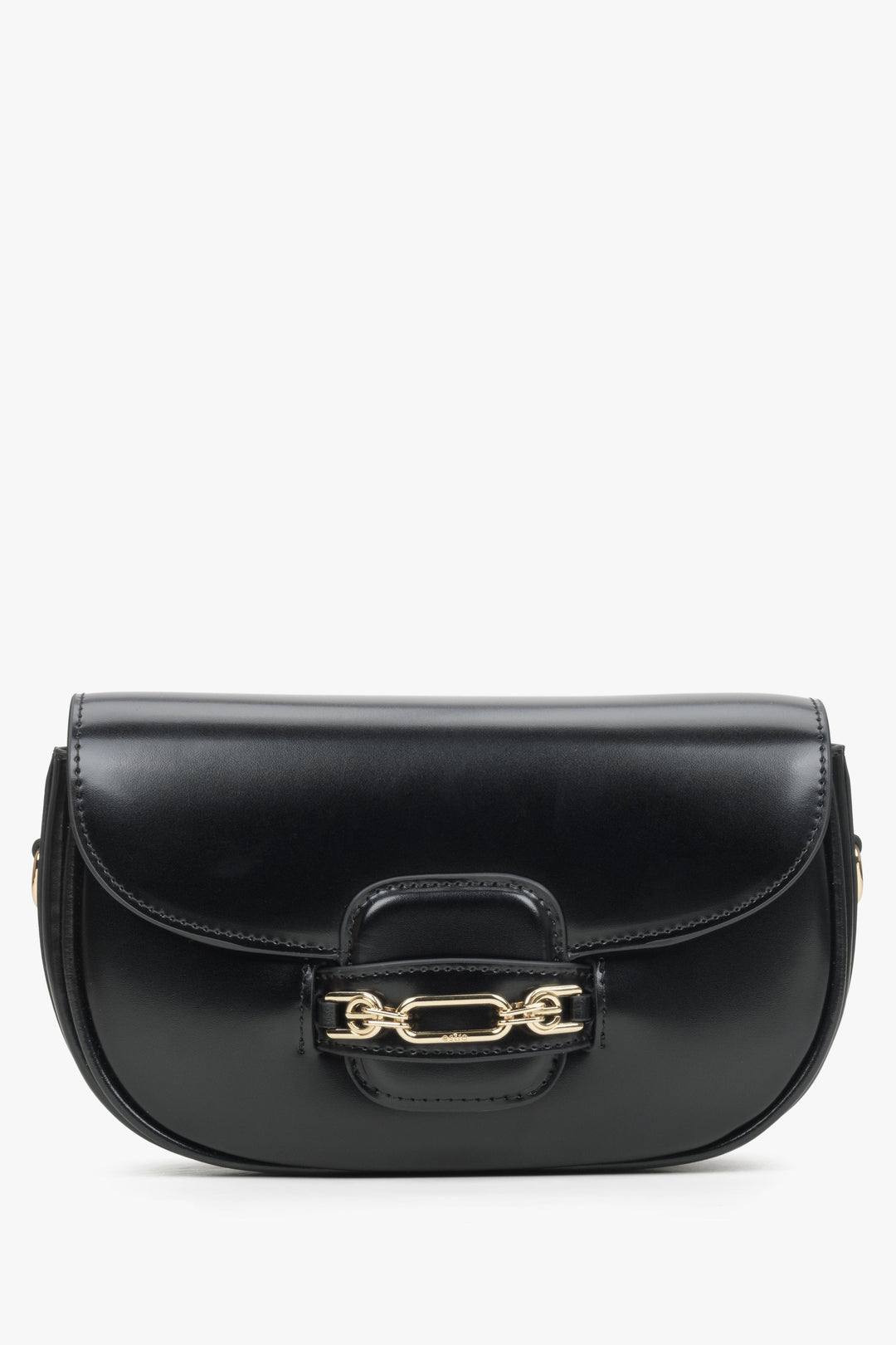 Schwarze Damen-Schultertasche mit verstellbarem Trageriemen Estro ER00115959.
