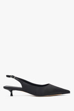 Damen-Slingback-Pumps aus schwarzem Textil, Estro ER00117208