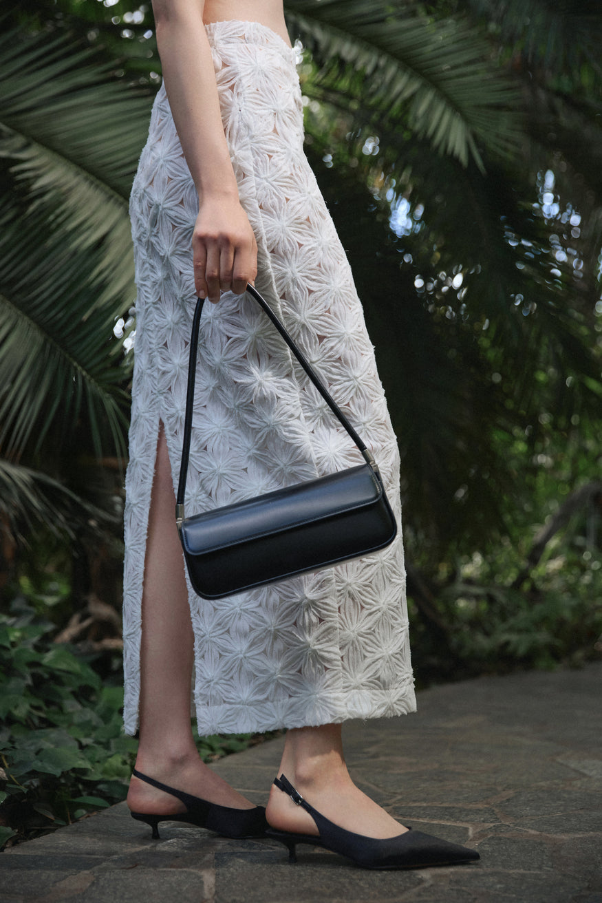 Damen Slingback-Pumps aus weichem Textil in Schwarz Estro ER00117208.