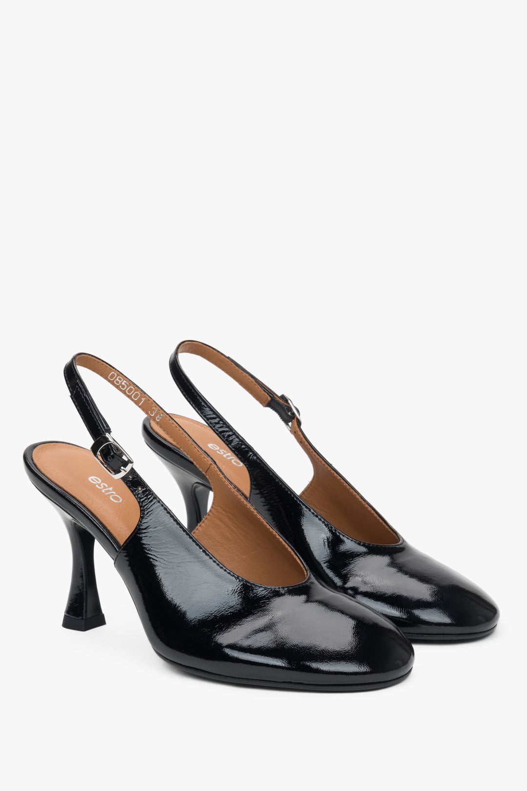 Patentleder-Pumps mit Fersenriemen für Damen Estro ER00117101