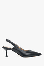 Damen Slingback Pumps aus schwarzem Leder von Estro ER00115115