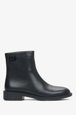 Schwarze Damen-Stiefelette aus Echtleder mit leichter Fütterung Estro ER00115891.