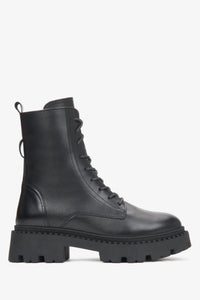 Damen-Stiefeletten in Schwarz aus hochwertigem italienischem Echtleder Estro ER00116387.