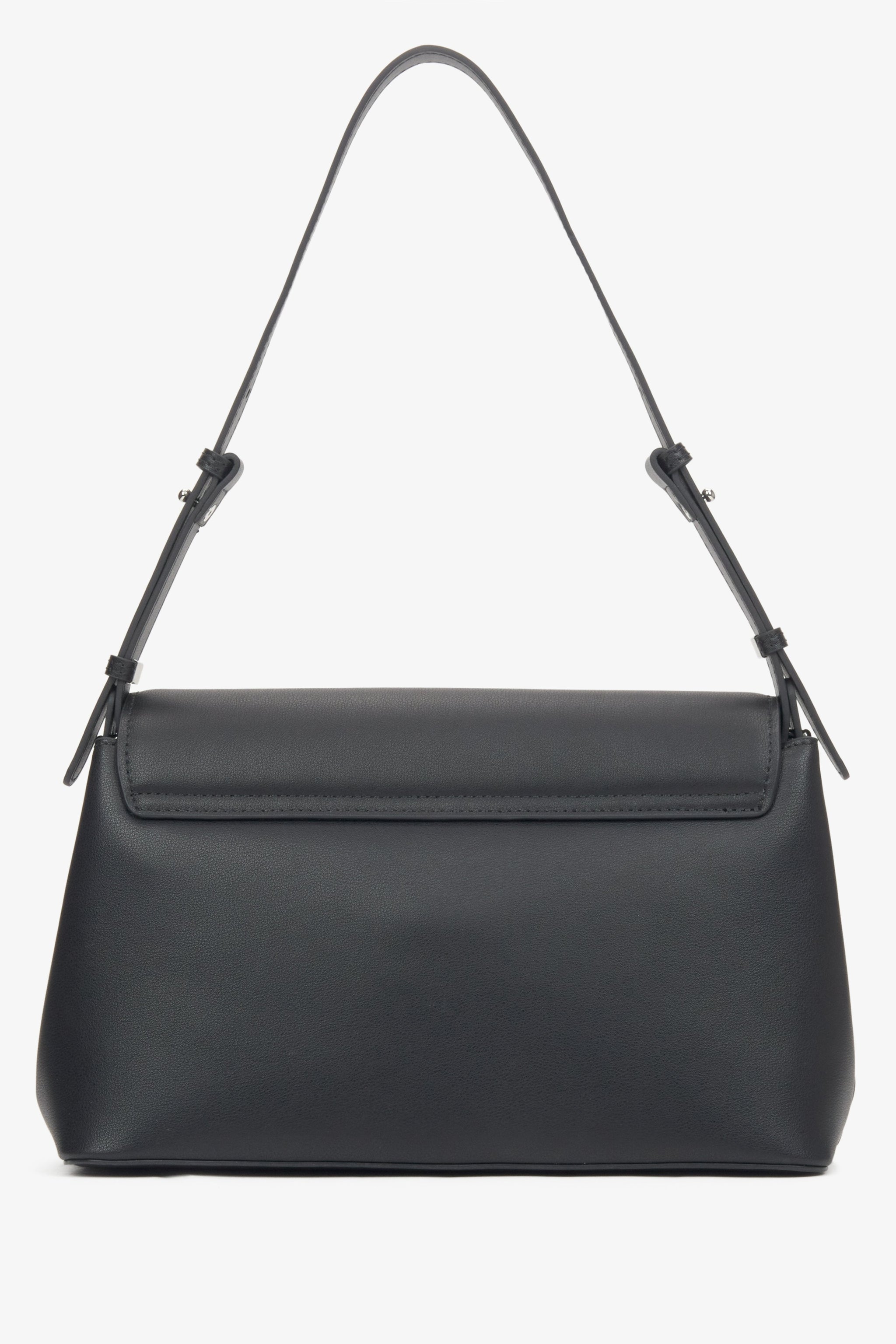 Schwarze Damen-Crossbody-Tasche aus Leder von Estro.