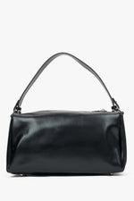 Schwarze Damen-Umhängetasche aus echtem Leder Estro ER00116606.