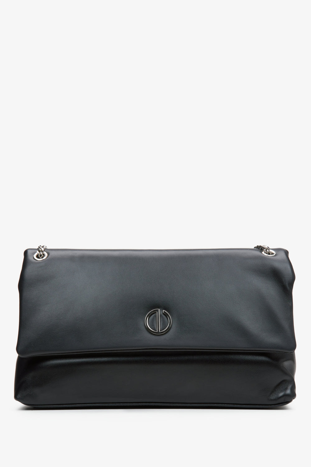 Schwarze Damenhandtasche mit Kette Estro ER00114989.