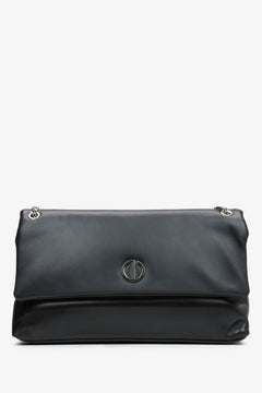 Schwarze Damenhandtasche mit Kette Estro ER00114989.
