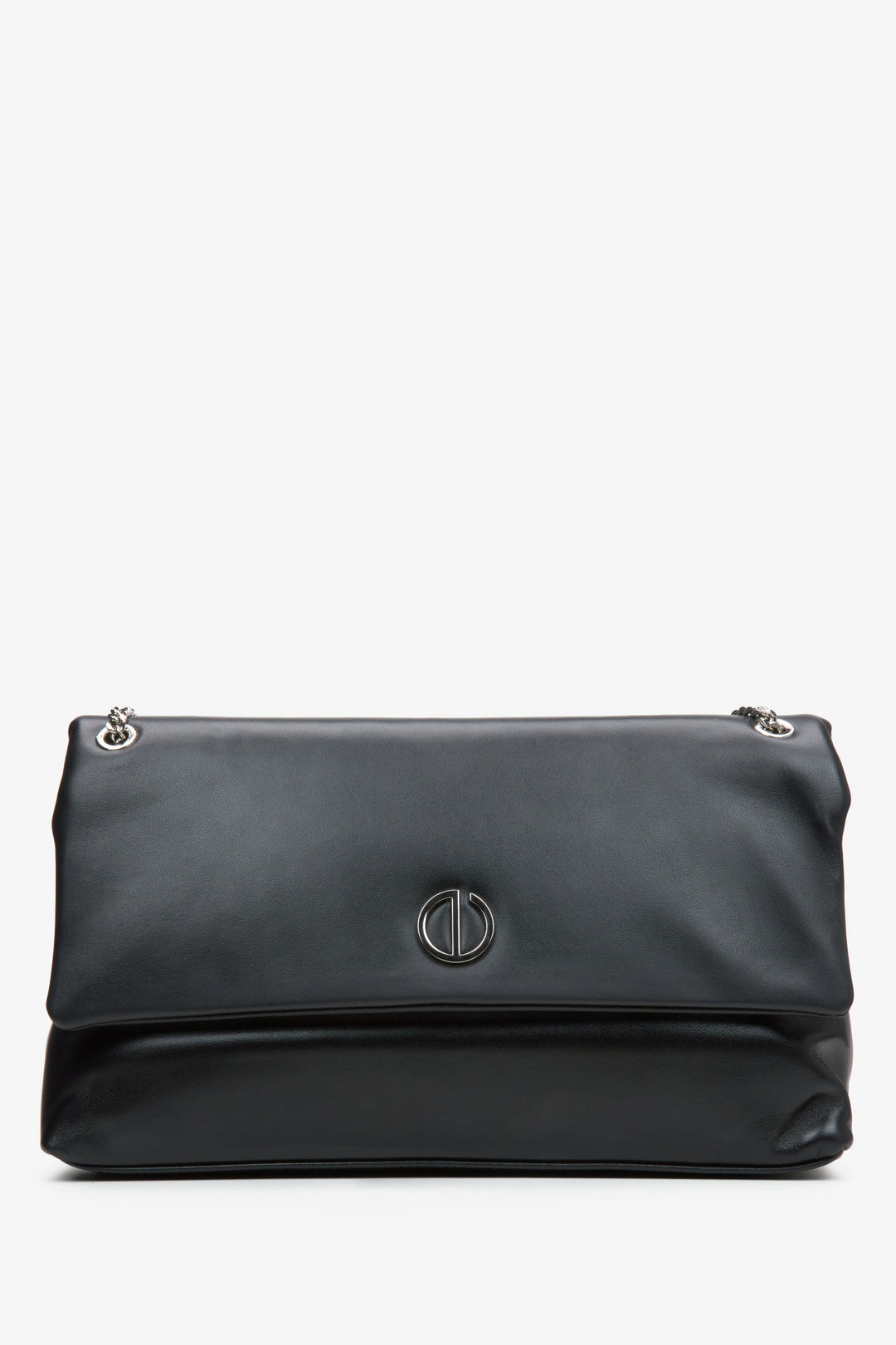 Schwarze Damenhandtasche mit Kette Estro ER00114989.