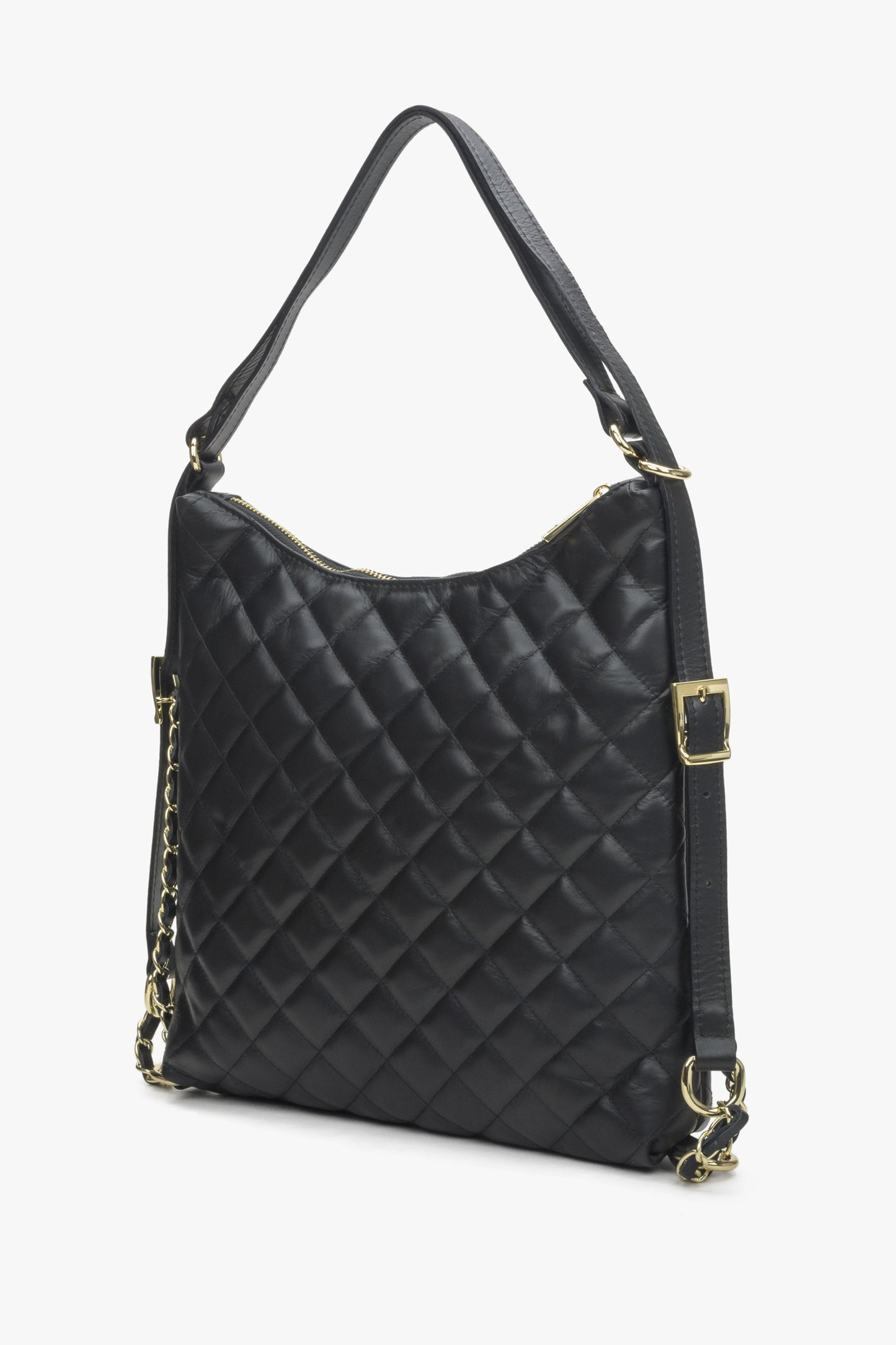 Gestepptes schwarzes Damenhandtasche von Estro.