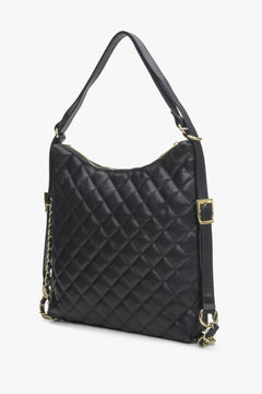 Gestepptes schwarzes Damenhandtasche von Estro.