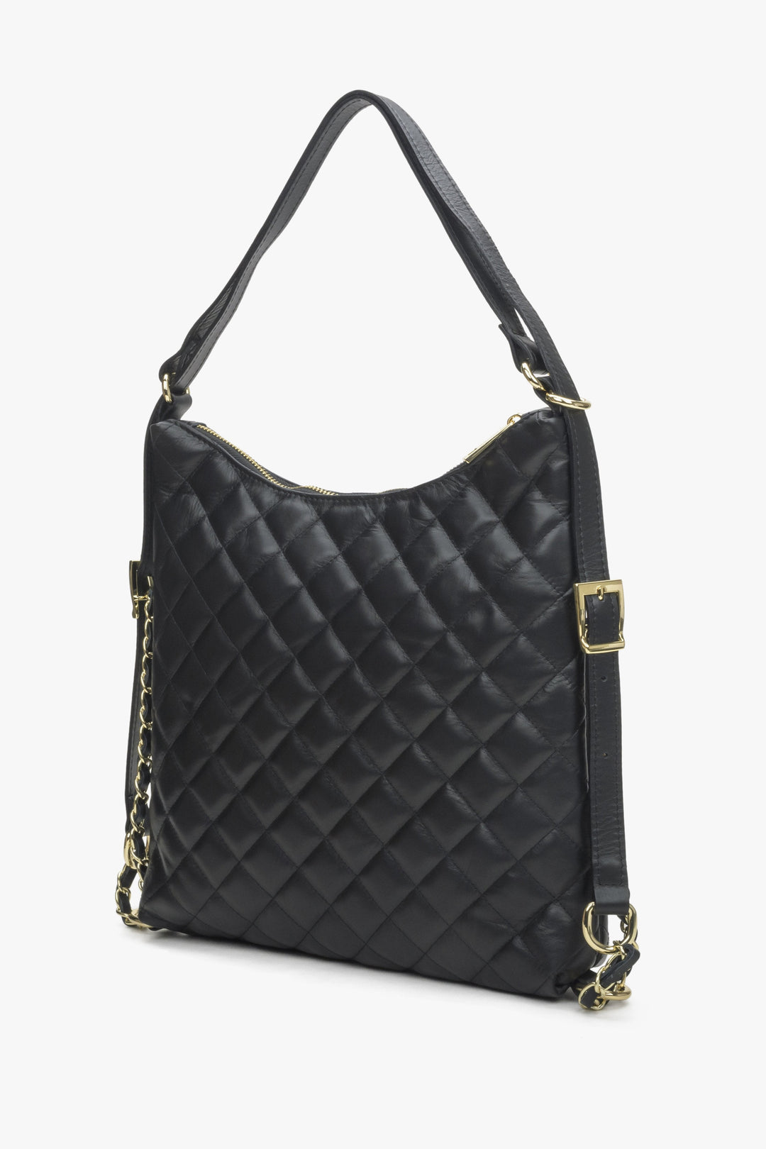 Gestepptes schwarzes Damenhandtasche von Estro.