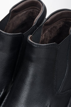 Schwarze Herren-Slip-On-Chelsea-Boots aus Leder von Estro – Details.