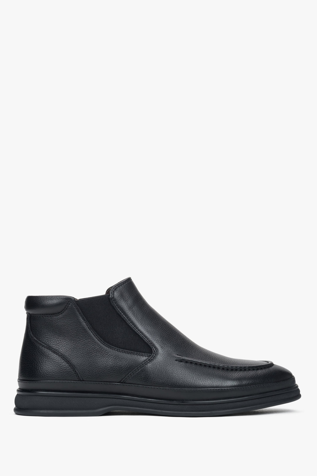 Herren-Chelsea-Stiefeletten in Schwarz aus echtem Leder Estro ER00116153.
