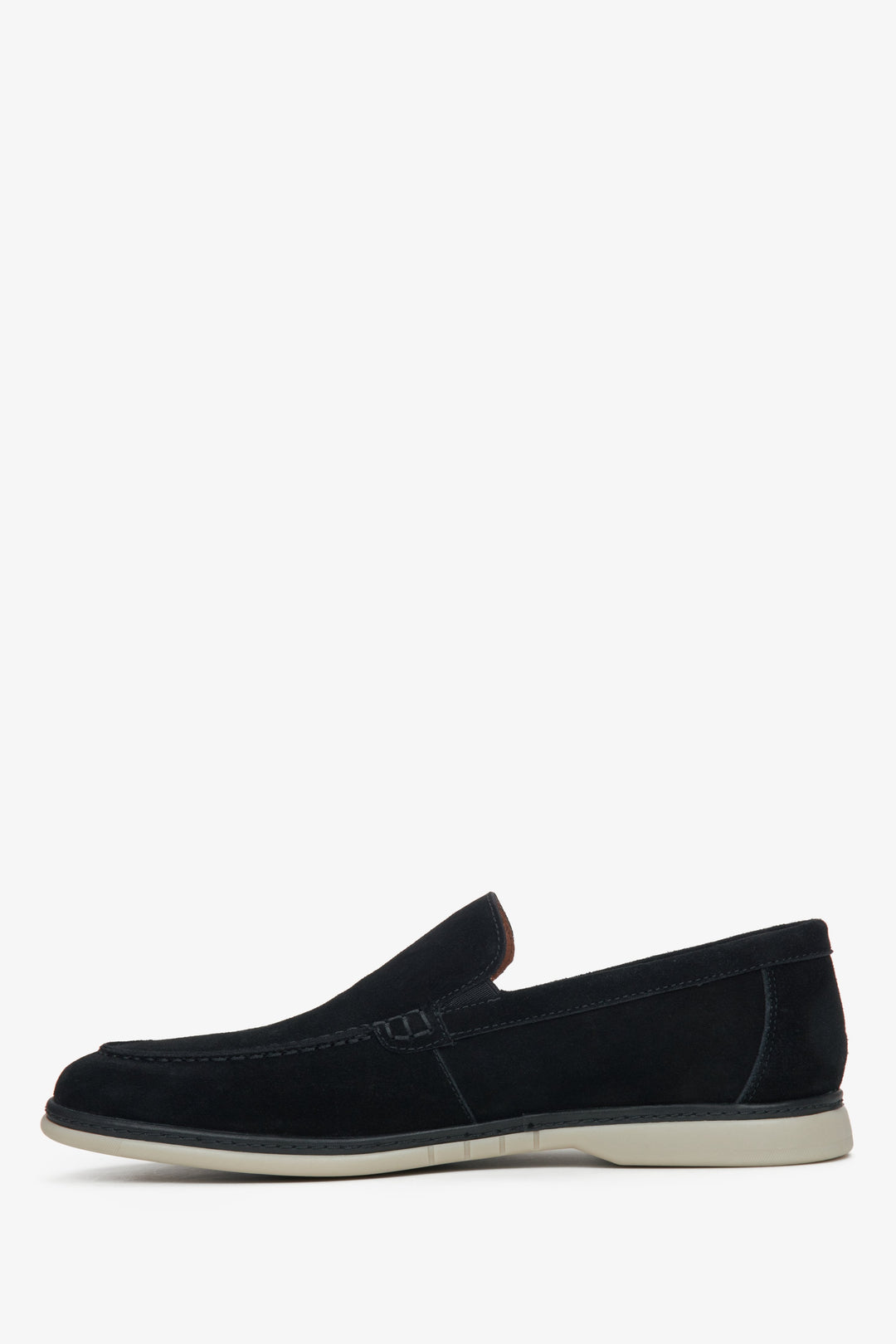 Herren-Loafer in Schwarz. Echtes Veloursleder. Modell Estro.