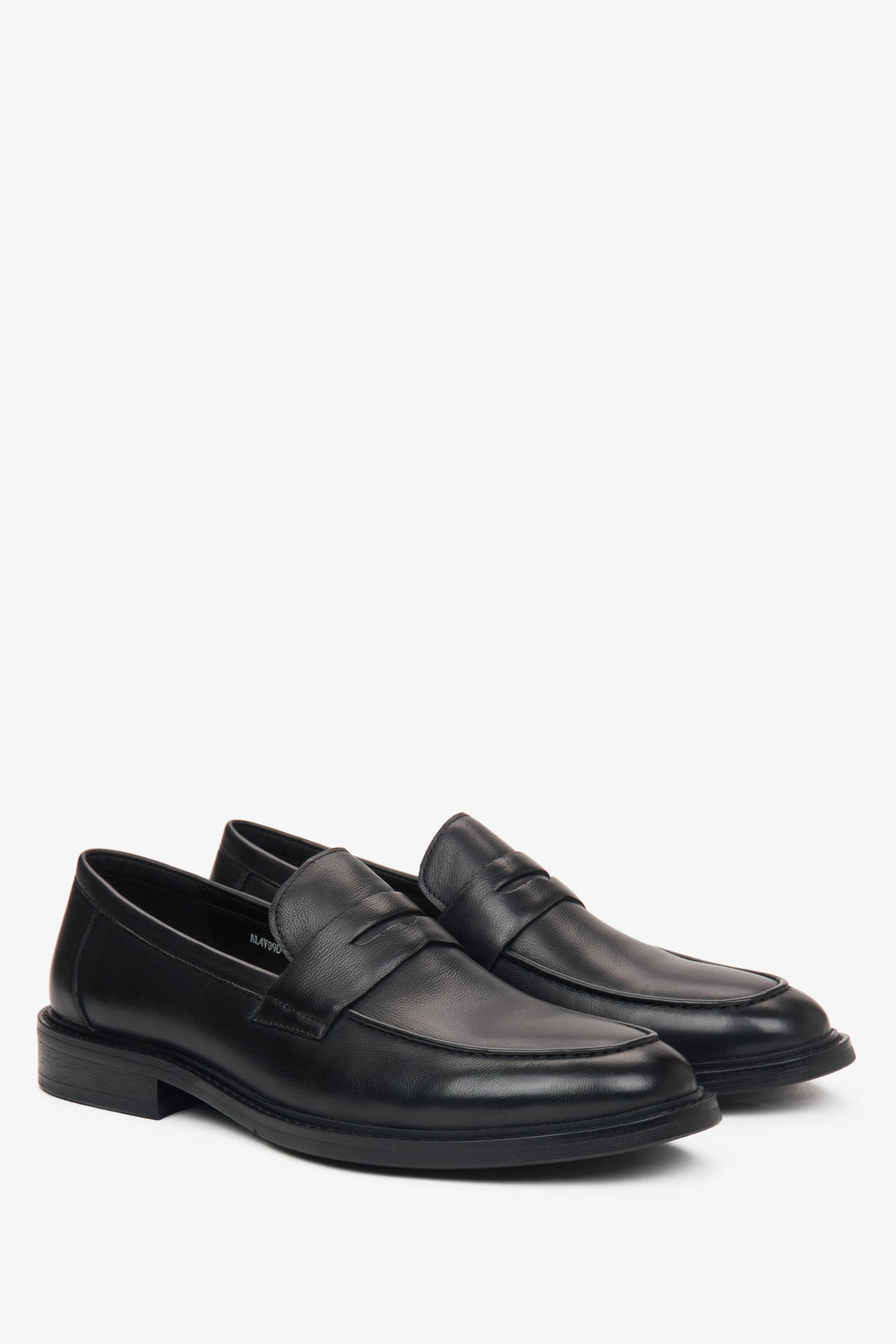 Klassische Herren Penny Loafer in Schwarz Estro ER00115807