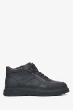 Herren Stiefeletten aus echtem Leder in Schwarz mit warmer Fütterung Estro ER00116158.