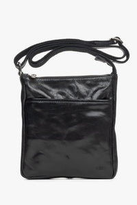 Schwarze Herren-Umhängetasche aus edlem italienischem Leder Estro ER00115170.