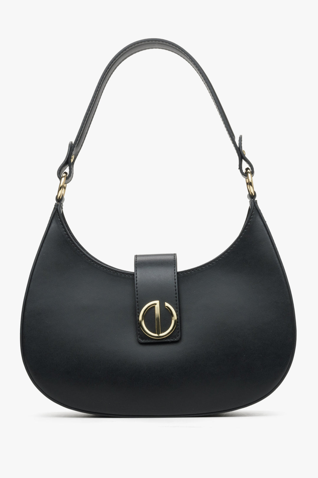 Schwarze italienische Leder-Handtasche für Damen Estro ER00114779.