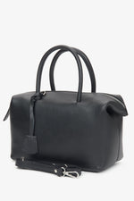 Schwarze italienische Leder-Satchel für Damen Estro ER00116699.