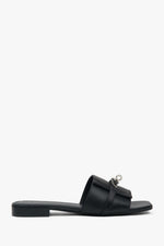 Schwarze Damen-Pantolette mit silbernem Detail – Estro ER00117168