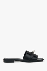Schwarze Damen-Pantolette mit silbernem Detail – Estro ER00117168