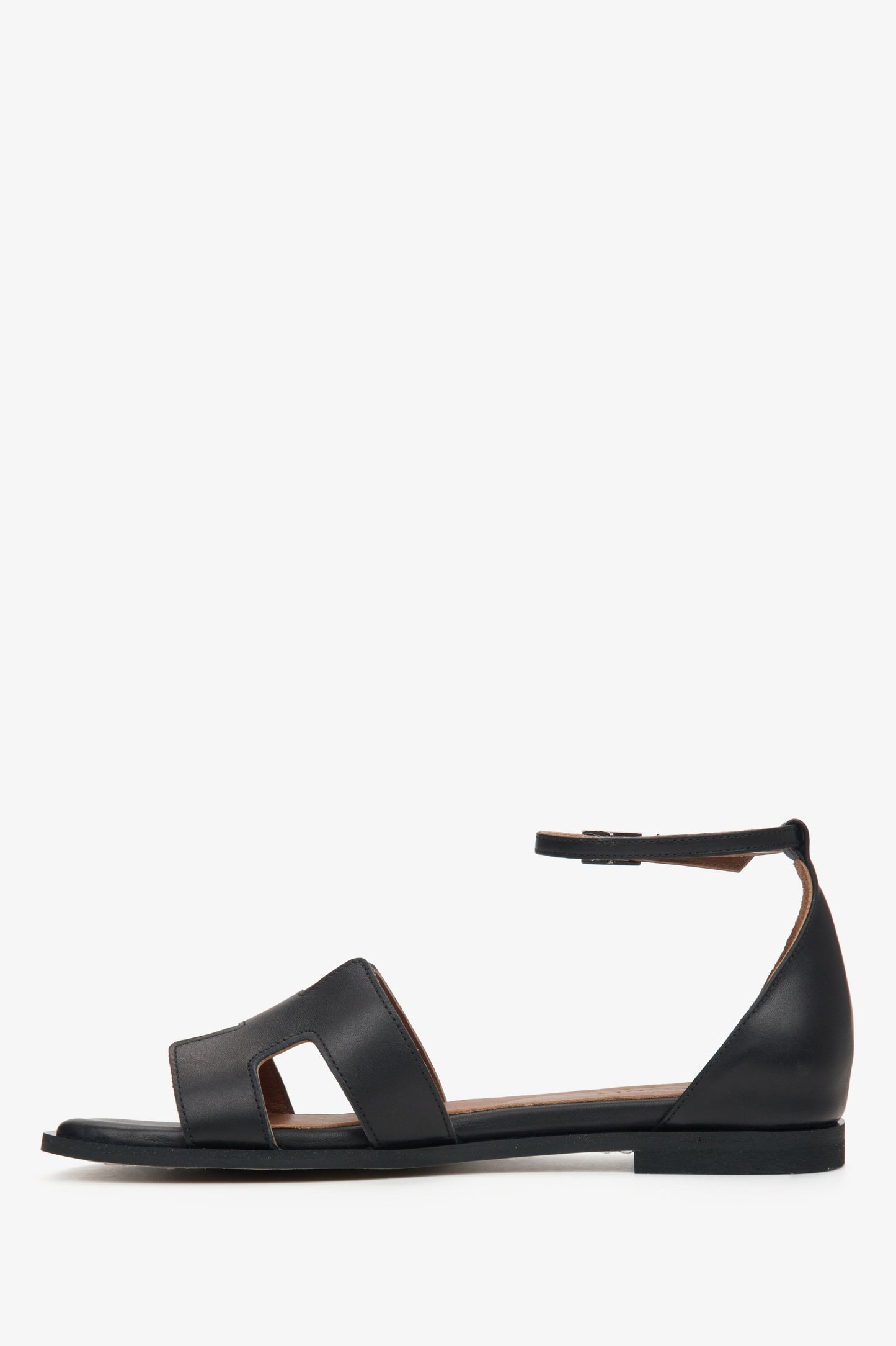 Sandalen schwarz Damen – Seitenansicht.