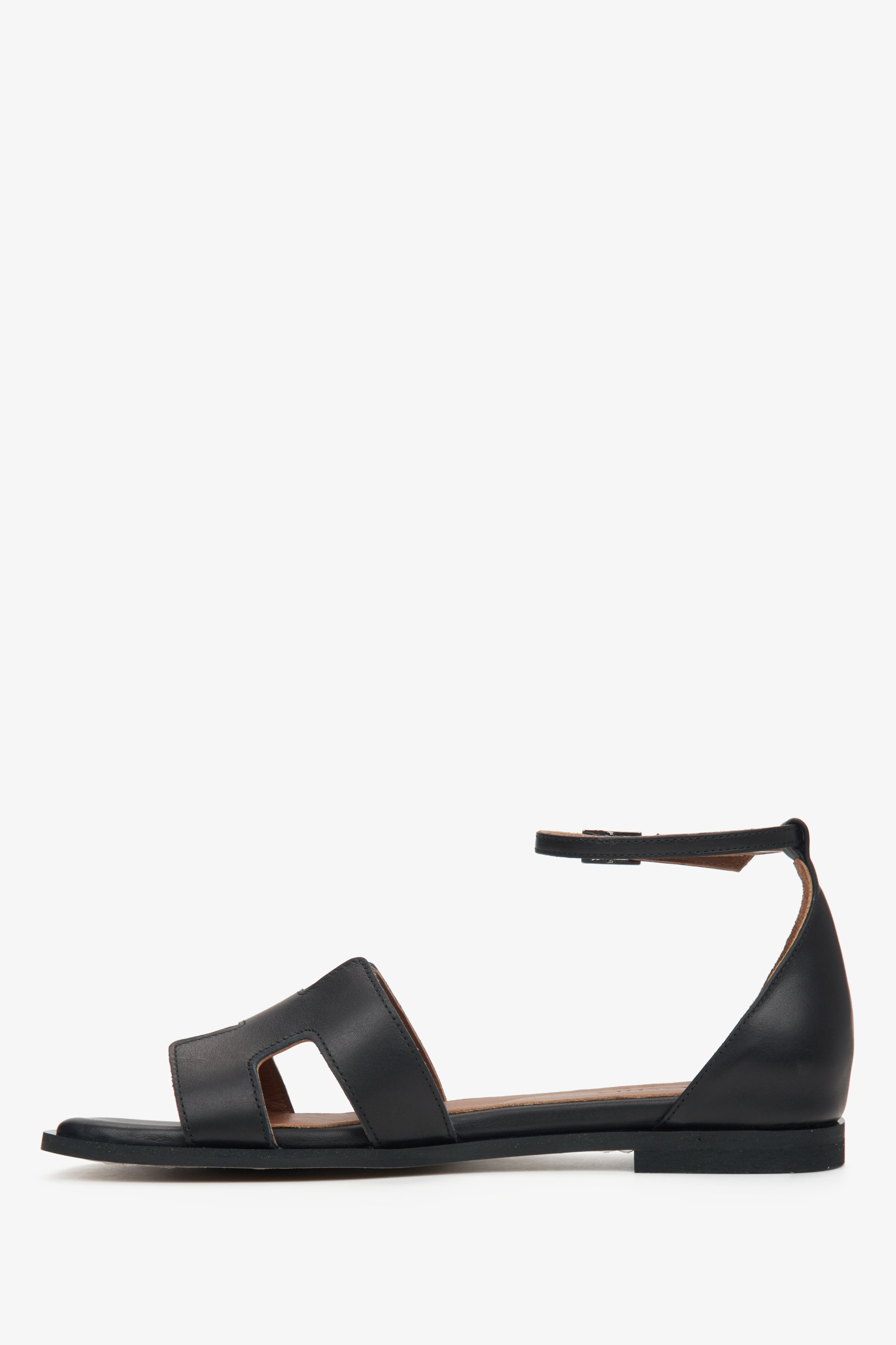 Sandalen schwarz Damen – Seitenansicht.