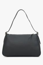 Schwarze Schultertasche für Damen aus Echtleder Estro ER00114434.