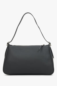 Schwarze Schultertasche für Damen aus Echtleder Estro ER00114434.