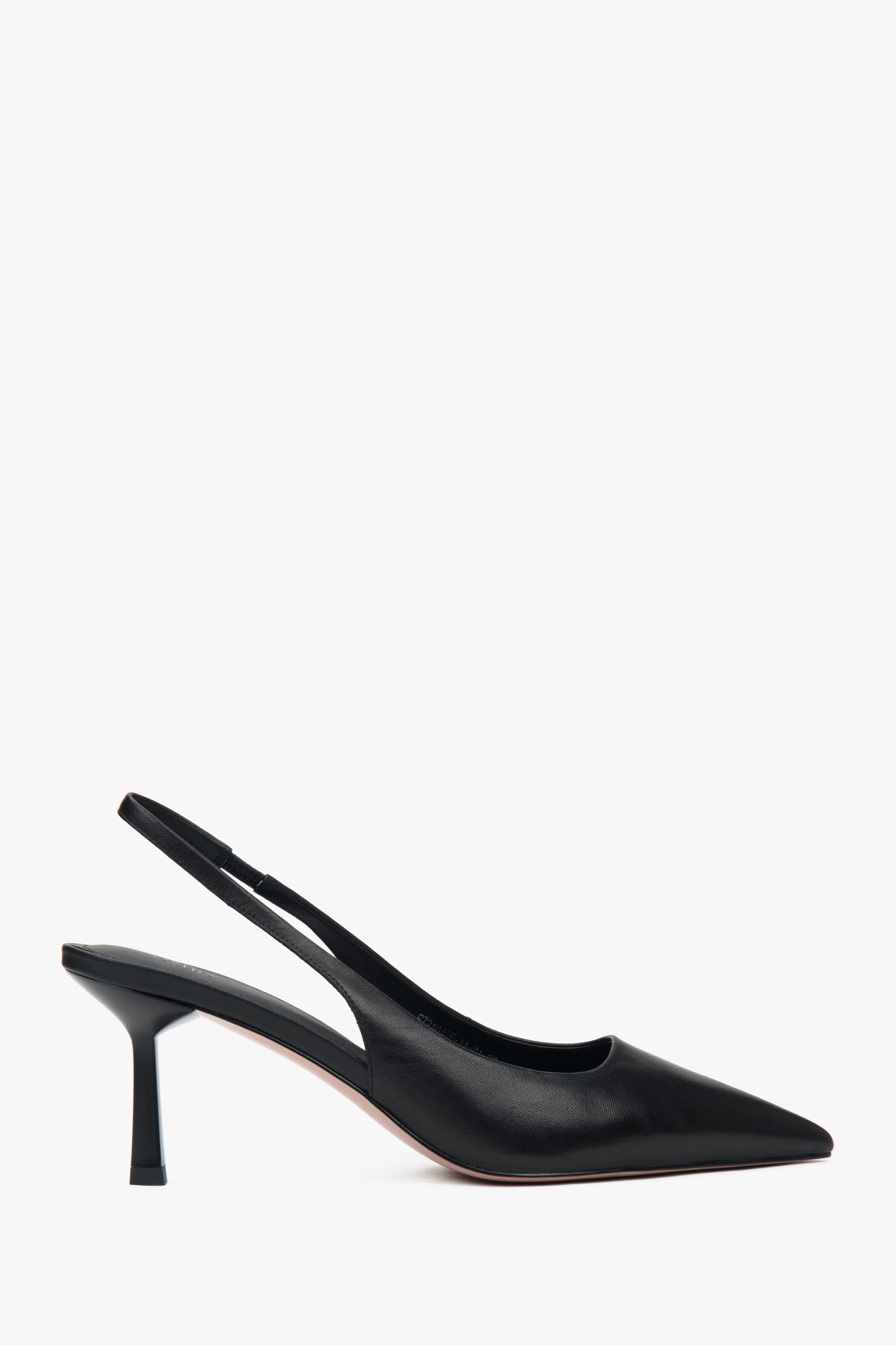 Damen Slingback Pumps aus schwarzem Leder Estro ER00116972