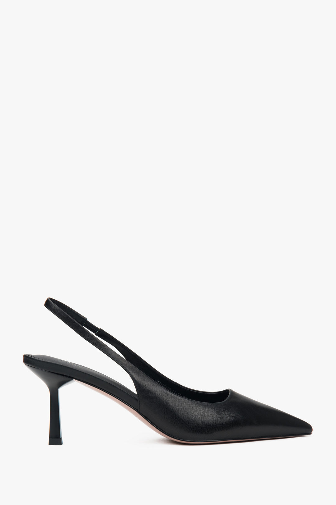 Damen Slingback Pumps aus schwarzem Leder Estro ER00116972