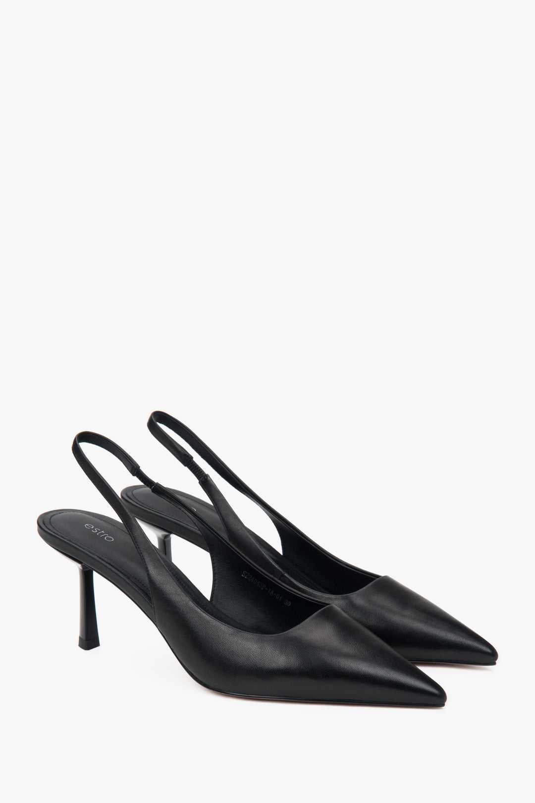 Schwarze High Heels aus Echtleder für Damen Estro ER00116972