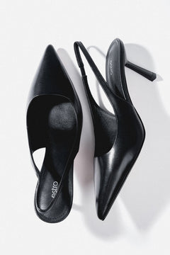 Schwarze High Heels aus Echtleder für Damen Estro ER00116972.