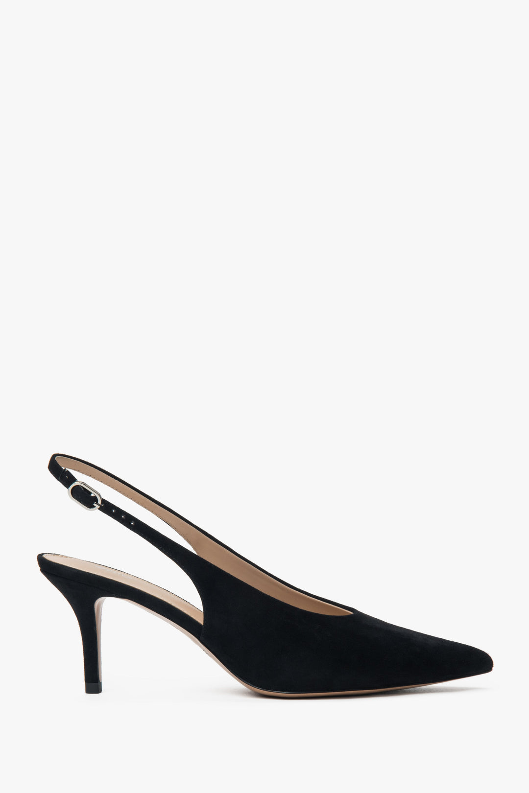 Schwarze Slingpumps aus Velours für Damen Estro ER00117233.