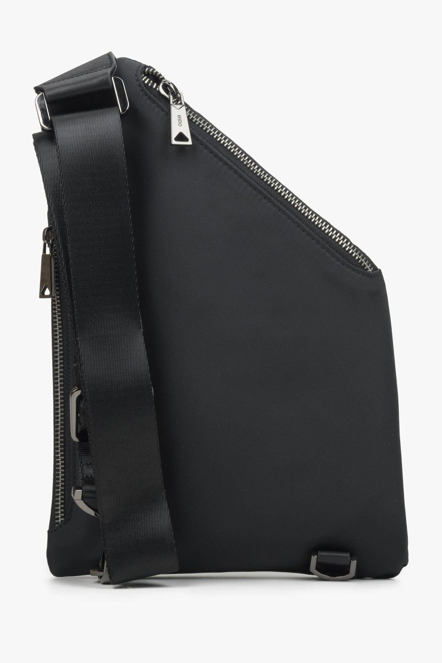 Herren-Leder-Textiltasche Estro – Rückseite.