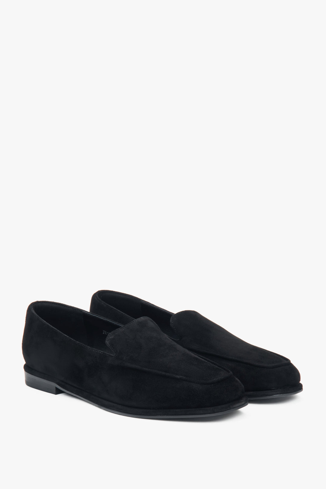 Klassische schwarze Wildleder-Slipper für Damen – ideal für den Alltag.
