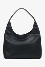 Schwarzer Damen-Shopper aus echtem Leder Estro ER00116833.
