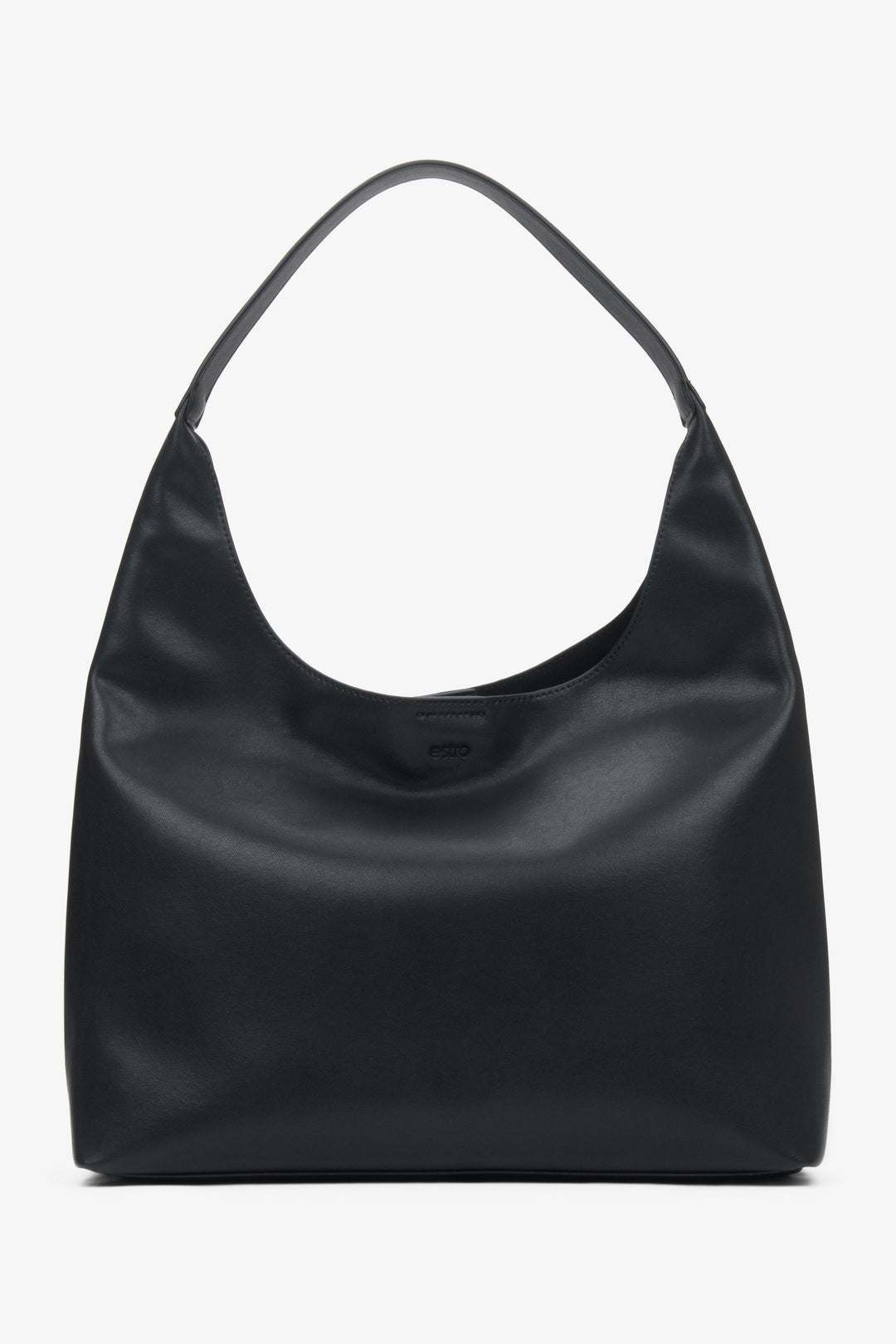 Schwarzer Damen-Shopper aus echtem Leder Estro ER00116833.