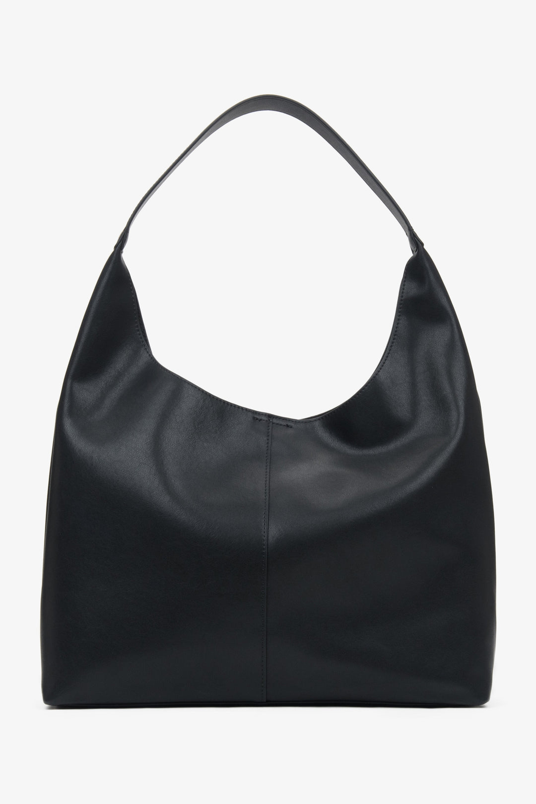 Schwarzer Damen-Shopper aus echtem Leder Estro ER00116833